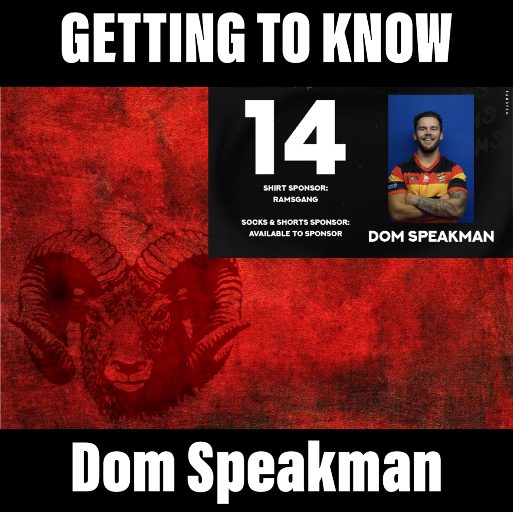 Getting to know Dom Speakman