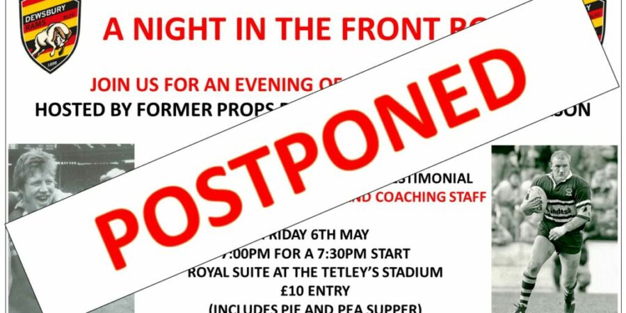 A NIGHT IN THE FRONT ROW – POSTPONED