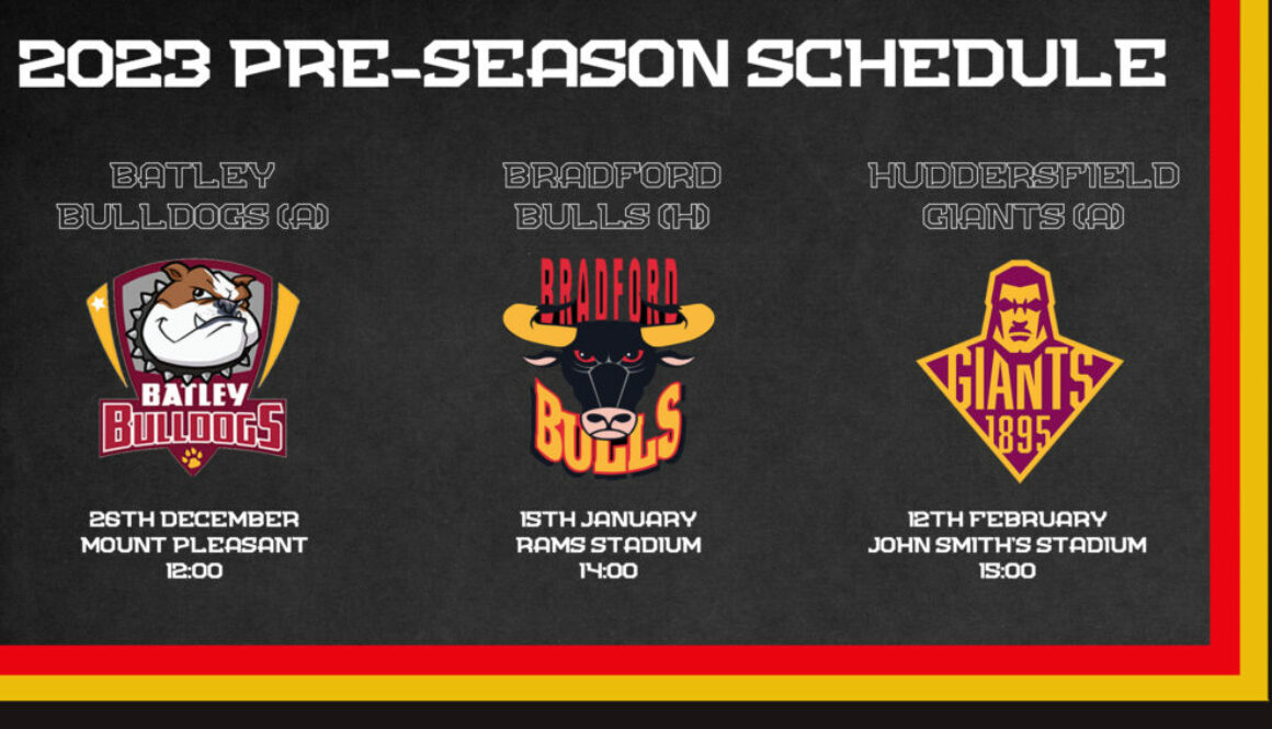 2023 - Pre-Season Schedule