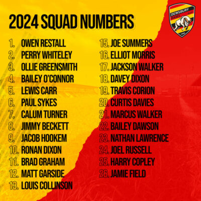 2024 Squad Numbers