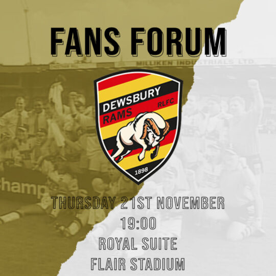 FANS FORUM DATE ANNOUNCED
