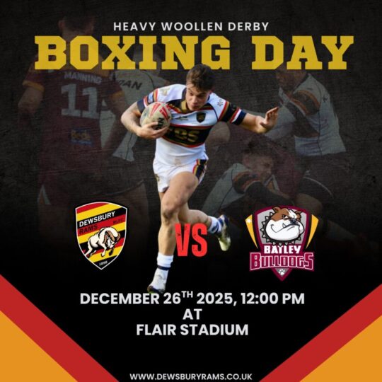 Boxing Day: Rams vs Bulldogs at Flair Stadium!